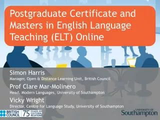 Postgraduate Certificate and Masters in English Language Teaching (ELT) Online