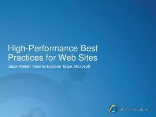 High-Performance Best Practices for Web Sites