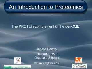 An Introduction to Proteomics