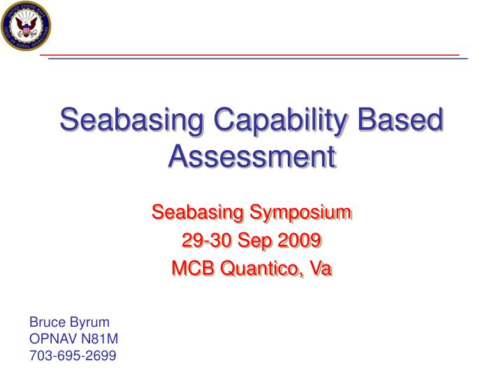 seabasing capability based assessment