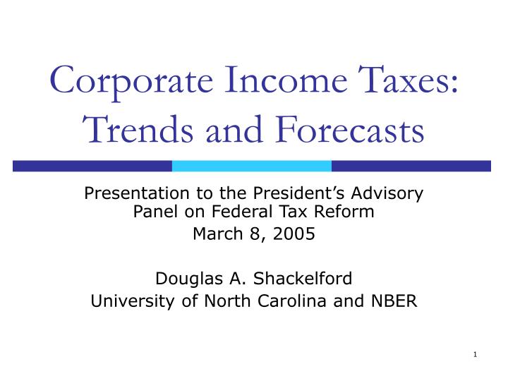 corporate income taxes trends and forecasts
