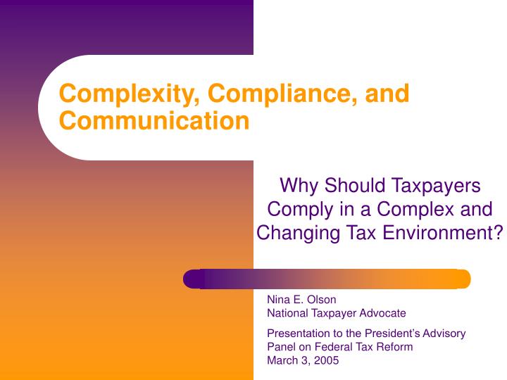 complexity compliance and communication