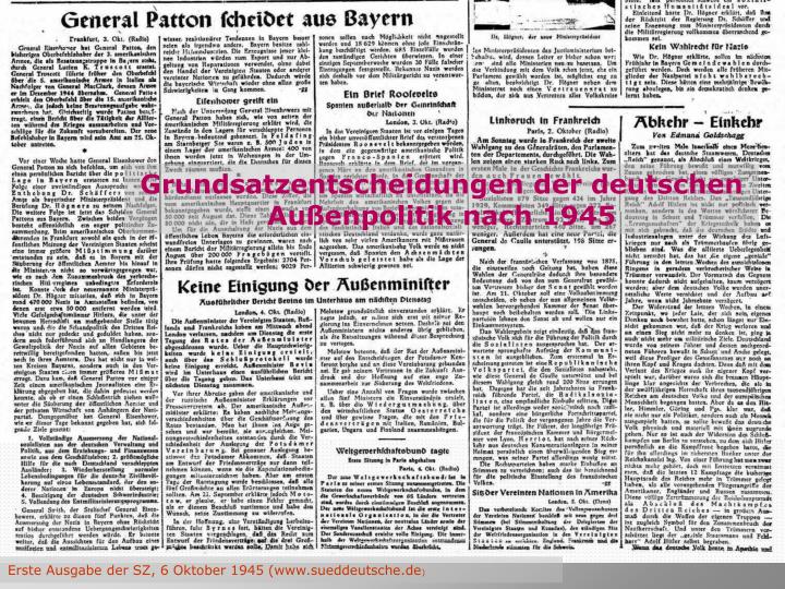 erste ausgabe der sz 6 oktober 1945 www sueddeutsche de