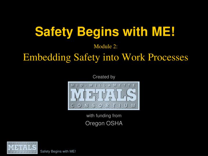 module 2 embedding safety into work processes