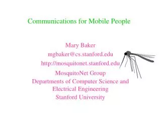 Communications for Mobile People