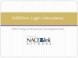 NACElink: Login Instructions