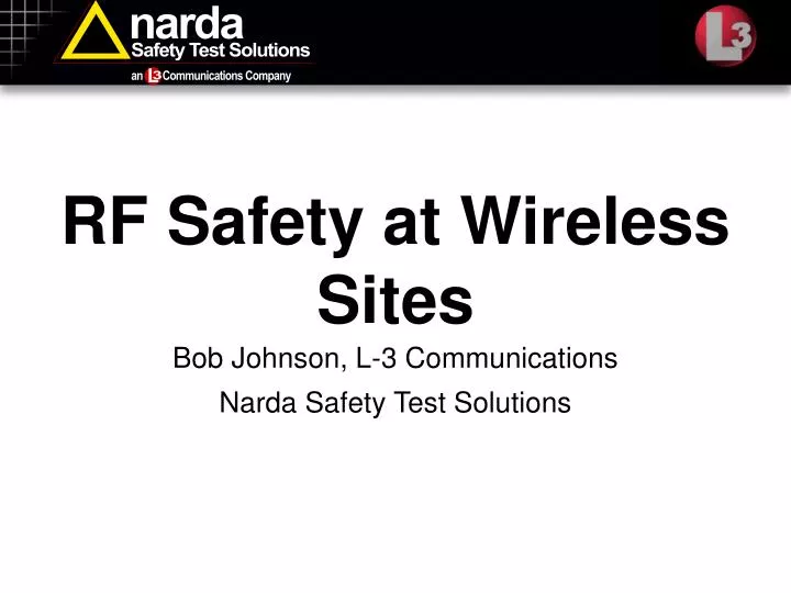 bob johnson l 3 communications narda safety test solutions
