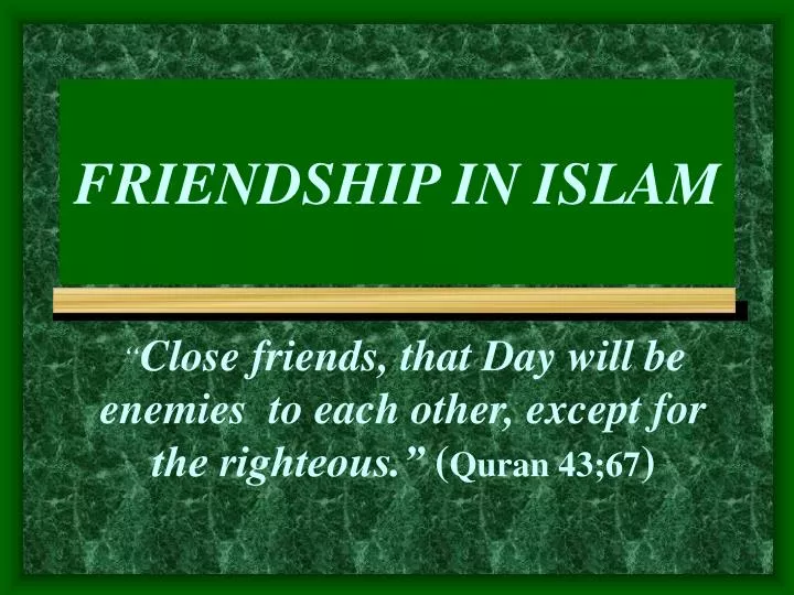 friendship in islam