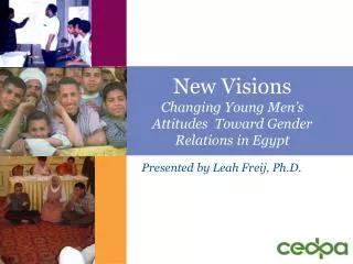 New Visions Changing Young Men’s Attitudes Toward Gender Relations in Egypt