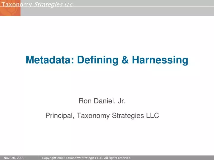 metadata defining harnessing