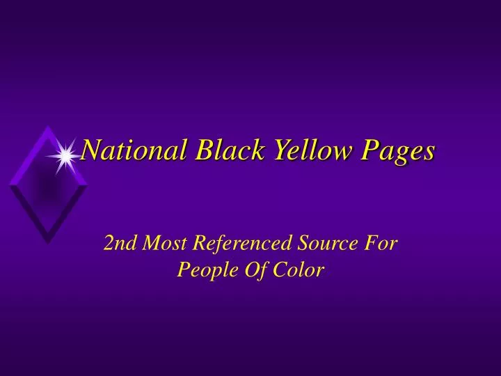 national black yellow pages