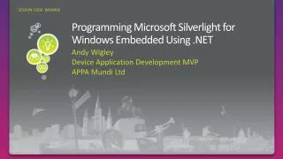 Programming Microsoft Silverlight for Windows Embedded Using .NET