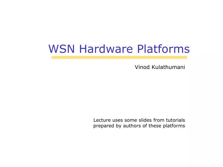 wsn hardware platforms