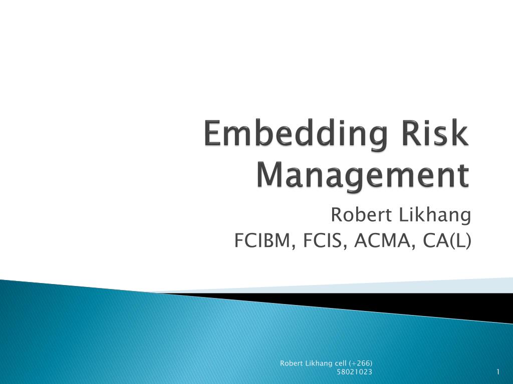 Embedded Risk Assessment PPT - Embedding Risk Management PowerPoint Presentation, free download ...