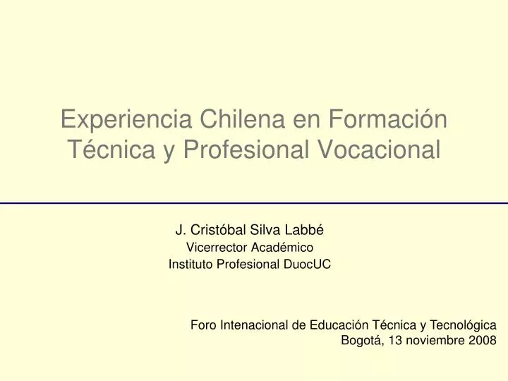 experiencia chilena en formaci n t cnica y profesional vocacional