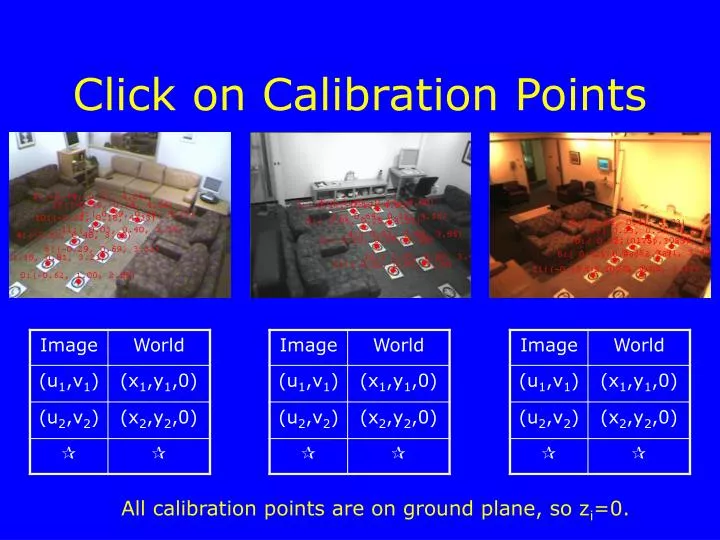 click on calibration points