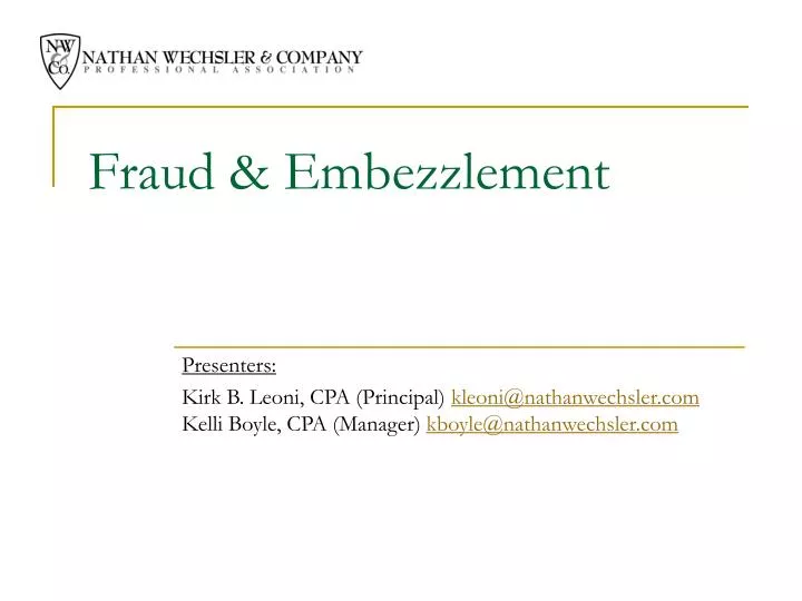 fraud embezzlement