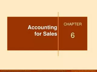 Accounting for Sales