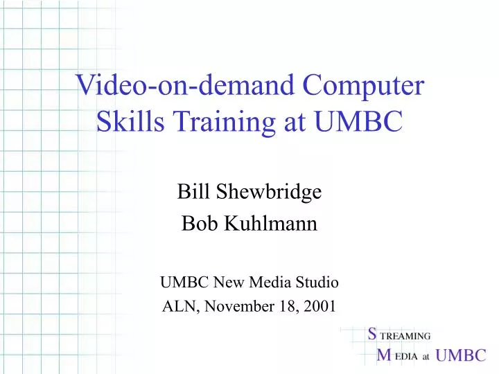 video on demand computer skills training at umbc