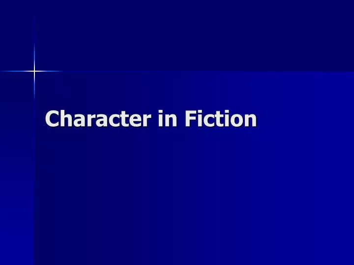 character in fiction