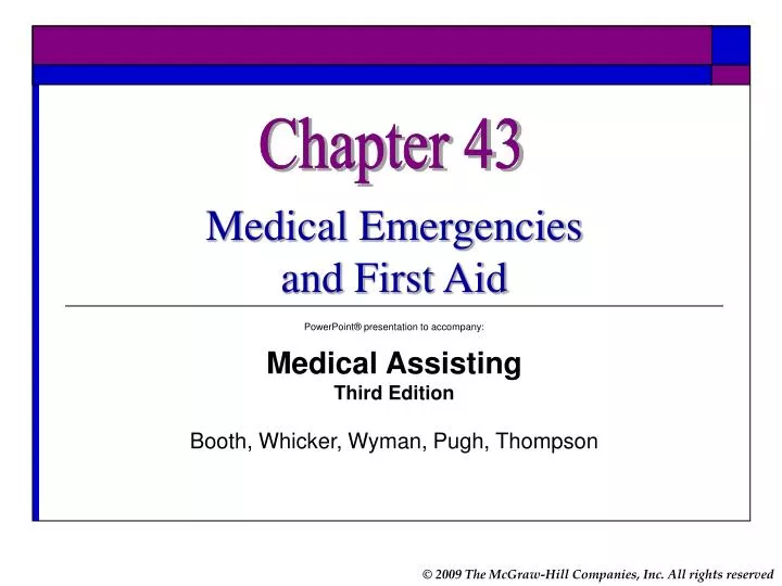 medical emergencies and first aid