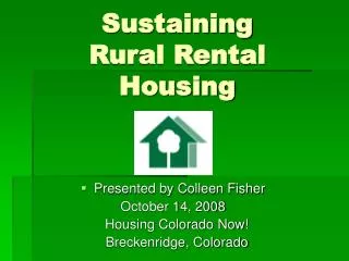 Sustaining Rural Rental Housing