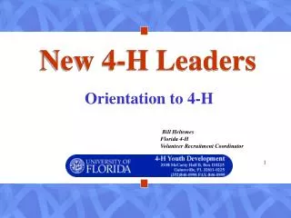 New 4-H Leaders