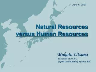 Natural Resources versus Human Resources
