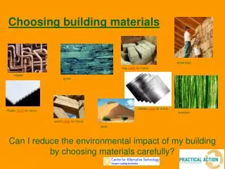 Choosing building materials