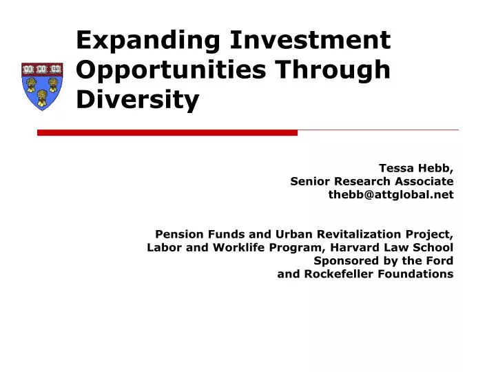 expanding investment opportunities through diversity