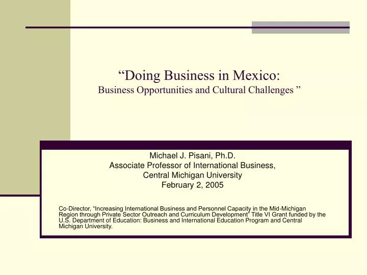 doing business in mexico business opportunities and cultural challenges
