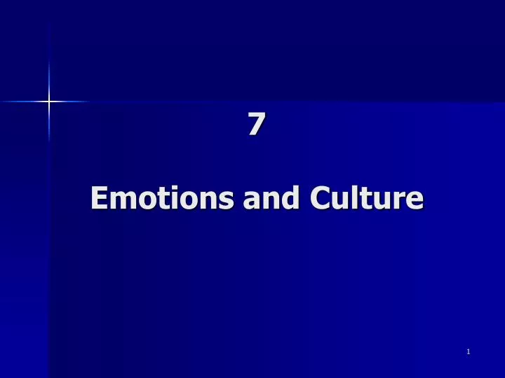 7 emotions and culture