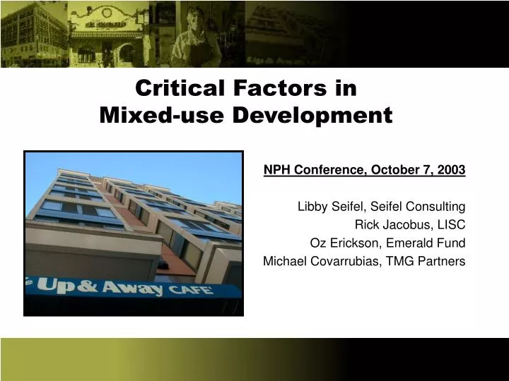 critical factors in mixed use development