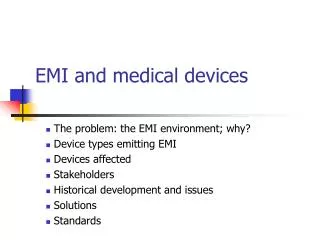 EMI and medical devices