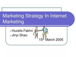 Marketing Strategy In Internet Marketing