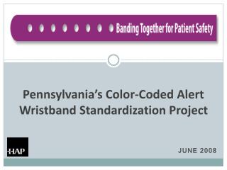 Pennsylvania’s Color-Coded Alert Wristband Standardization Project
