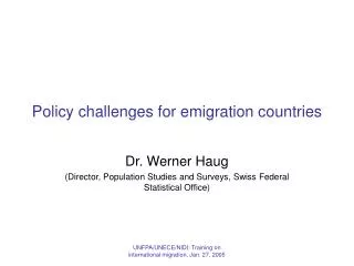 Policy challenges for emigration countries