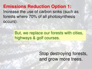 But, we replace our forests with cities, highways &amp; golf courses.