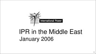 IPR in the Middle East