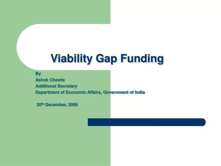 viability gap funding