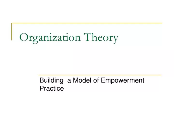 organization theory