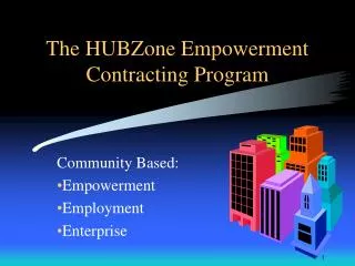 the hubzone empowerment contracting program
