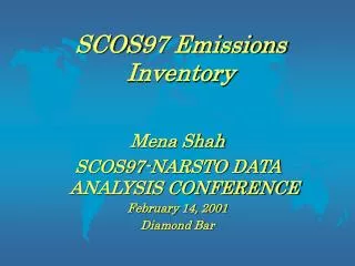 SCOS97 Emissions Inventory