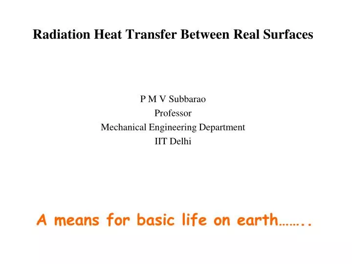 radiation heat transfer between real surfaces
