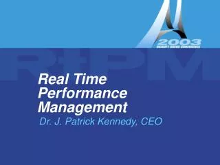 Real Time Performance Management