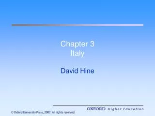 Chapter 3 Italy
