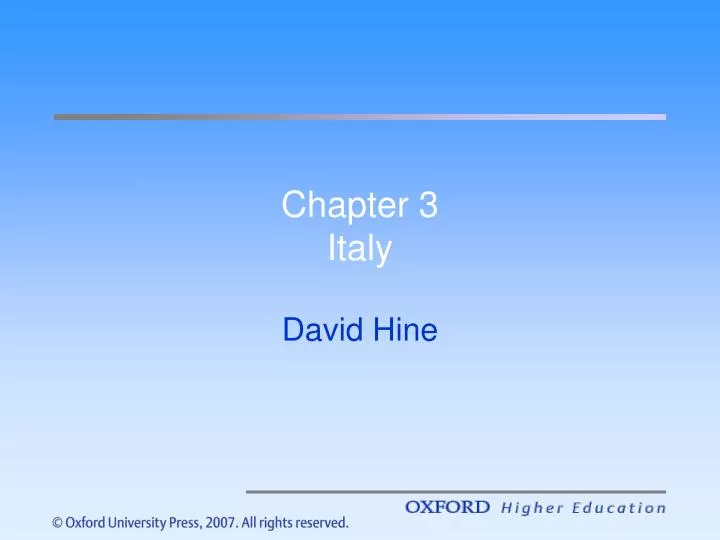 chapter 3 italy