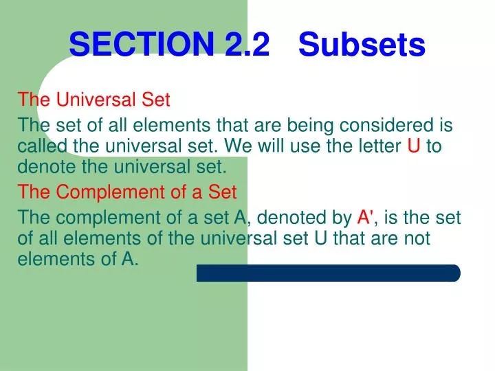 section 2 2 subsets