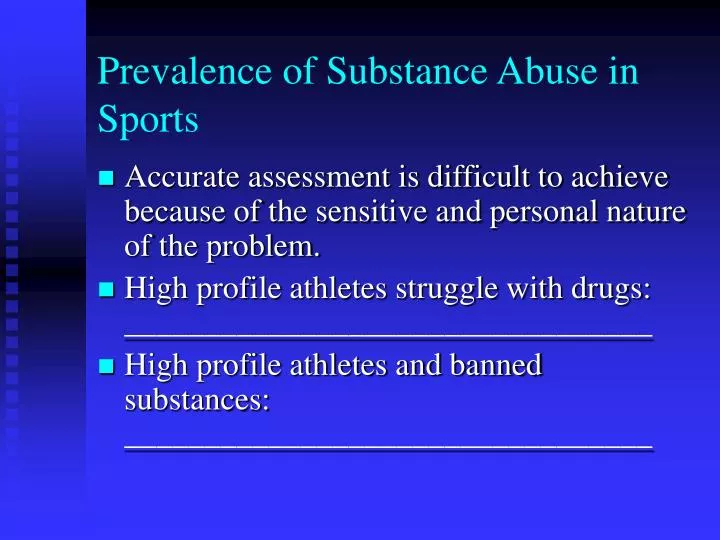 prevalence of substance abuse in sports