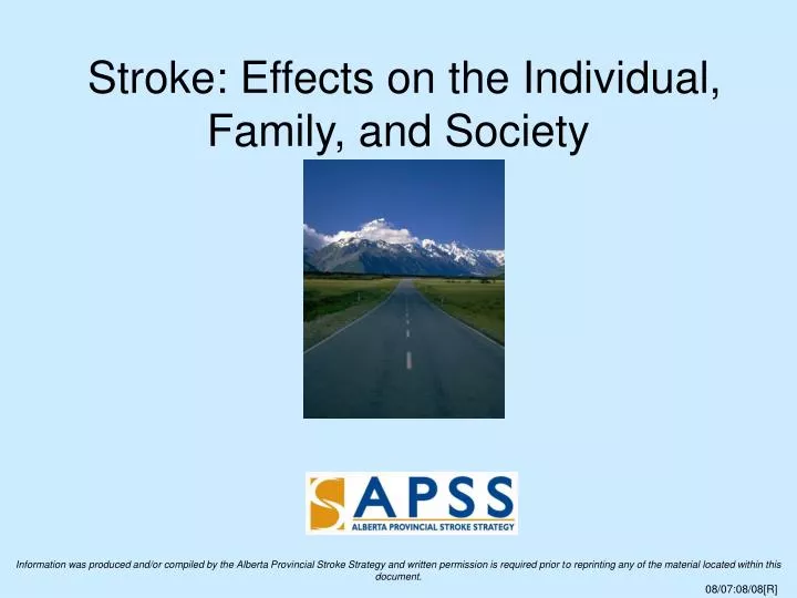 stroke effects on the individual family and society
